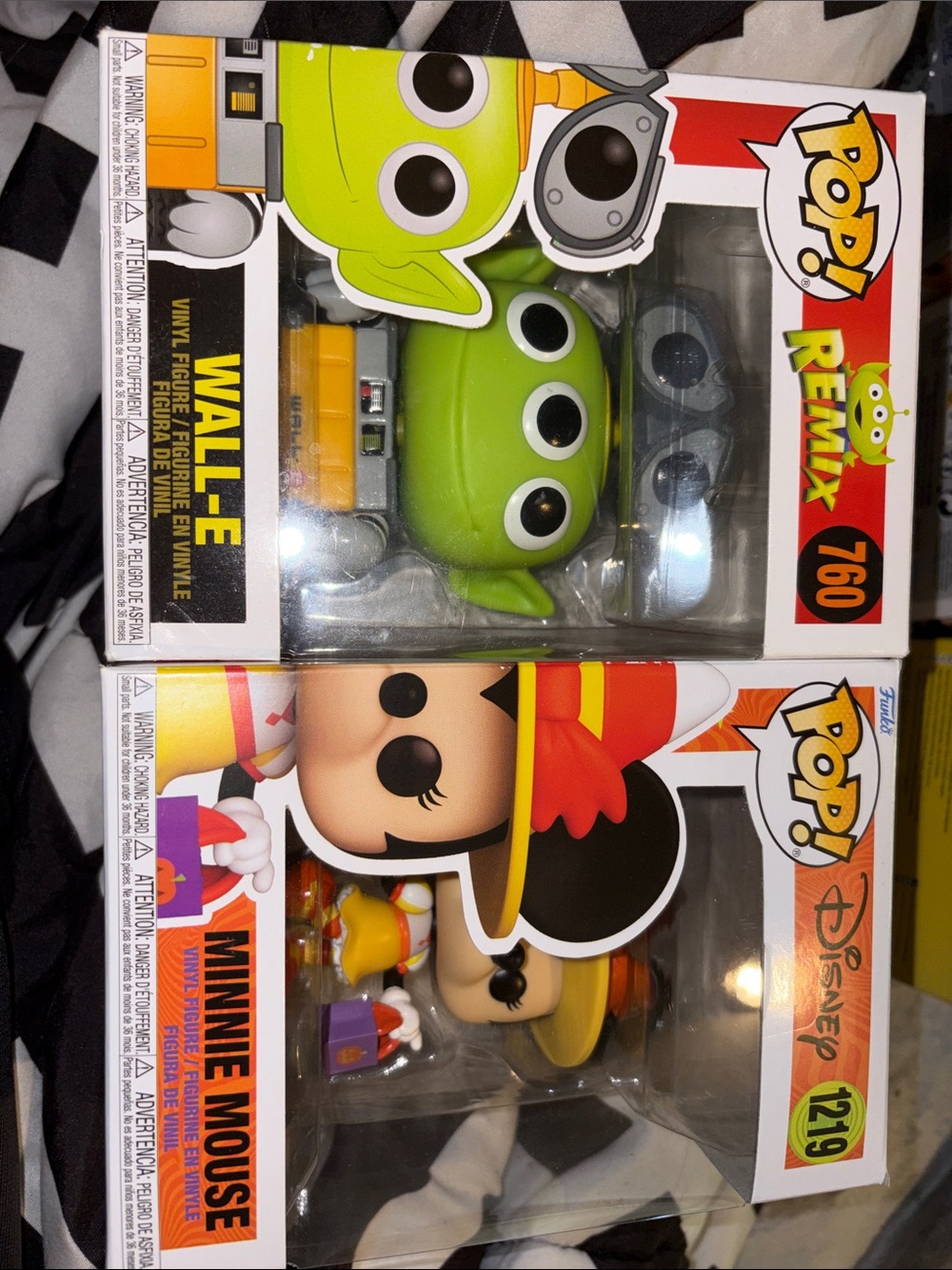 Funko Pop! Remix WALL•E Alien & Minnie Mouse Two-Pack - Green, Yellow, Red